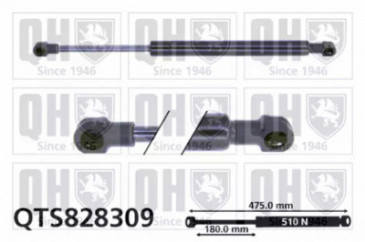 QUINTON HAZELL qts828309 -  Газовая пружина, крышка багажник